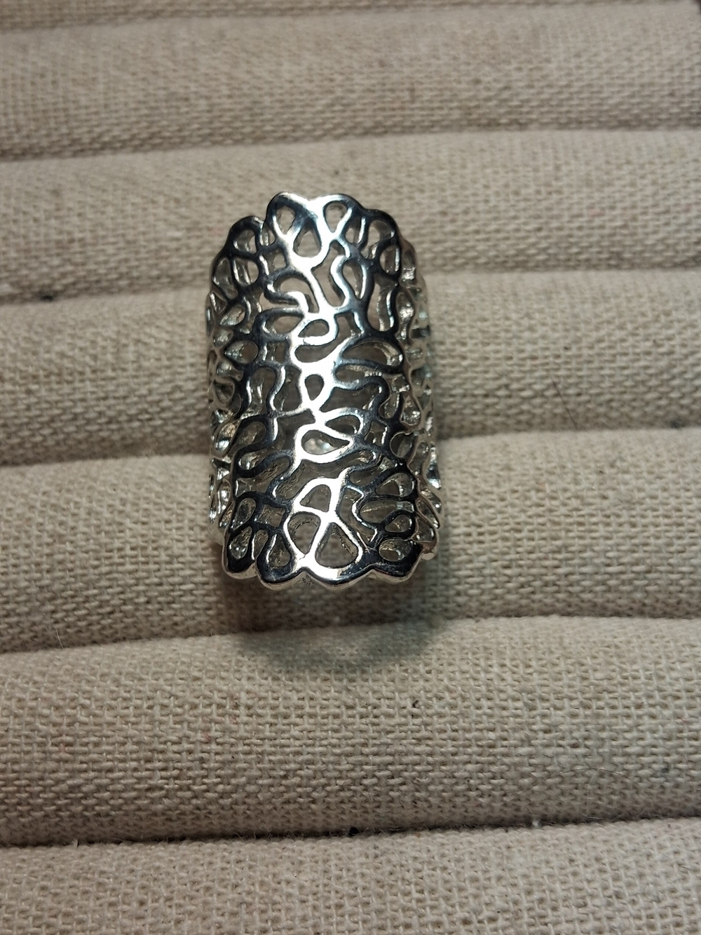 Intricate Silver Openwork Filigree Ring - Women Jewelry Rings Ajustable Band